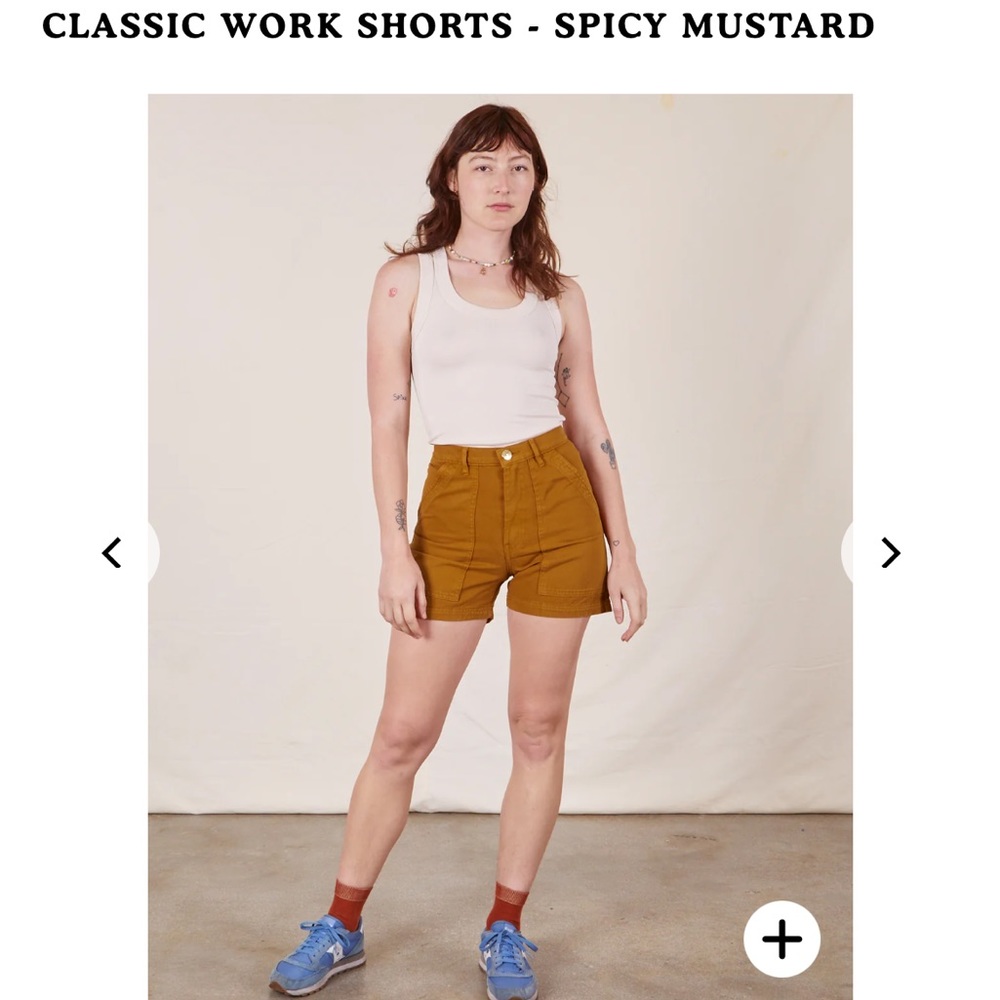 Big Bud Press Work Shorts - Spicy Mustard XXS